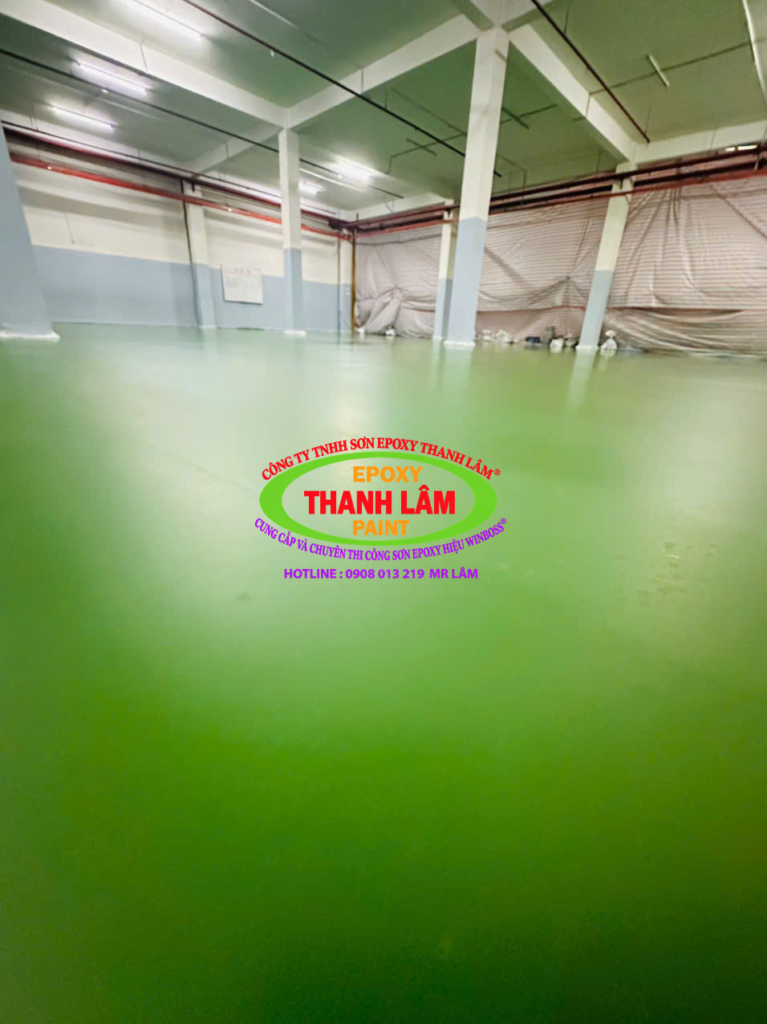 Sơn PU Polyurethane nhà máy thực phẩm Mì gấu đỏ